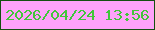 文字の大きさ：3、枠の色：144f11、背景の色：fea2fa、文字の色：41c63b 無料ブログパーツのブログ時計