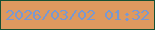 文字の大きさ：2、枠の色：145032、背景の色：dd995f、文字の色：7898d2 無料ブログパーツのブログ時計