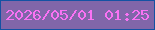 文字の大きさ：2、枠の色：1452a3、背景の色：8166a9、文字の色：fa72f4 無料ブログパーツのブログ時計