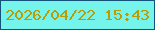 文字の大きさ：4、枠の色：145379、背景の色：75f4ec、文字の色：b79c07 無料ブログパーツのブログ時計
