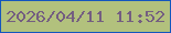 文字の大きさ：1、枠の色：1456be、背景の色：b2c17d、文字の色：745e81 無料ブログパーツのブログ時計
