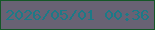 文字の大きさ：3、枠の色：145727、背景の色：686274、文字の色：1c7a87 無料ブログパーツのブログ時計
