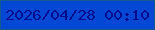 文字の大きさ：1、枠の色：145a90、背景の色：0348d5、文字の色：030d90 無料ブログパーツのブログ時計