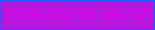 文字の大きさ：3、枠の色：145dfc、背景の色：b617dc、文字の色：e800ee 無料ブログパーツのブログ時計