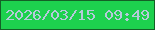 文字の大きさ：5、枠の色：146026、背景の色：1dd14e、文字の色：b5cada 無料ブログパーツのブログ時計
