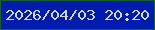 文字の大きさ：5、枠の色：14612e、背景の色：001cae、文字の色：d3d9ca 無料ブログパーツのブログ時計
