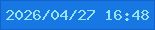 文字の大きさ：4、枠の色：1461cc、背景の色：1878e3、文字の色：97e3f6 無料ブログパーツのブログ時計