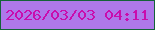 文字の大きさ：4、枠の色：146339、背景の色：ae78ea、文字の色：c90dad 無料ブログパーツのブログ時計