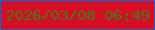 文字の大きさ：2、枠の色：1463dd、背景の色：d70e23、文字の色：45771f 無料ブログパーツのブログ時計