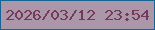 文字の大きさ：3、枠の色：146594、背景の色：ac96aa、文字の色：723b5a 無料ブログパーツのブログ時計