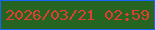 文字の大きさ：5、枠の色：1466fc、背景の色：266422、文字の色：e03e32 無料ブログパーツのブログ時計