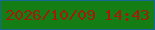 文字の大きさ：5、枠の色：146894、背景の色：147e15、文字の色：a11c0a 無料ブログパーツのブログ時計