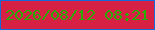 文字の大きさ：3、枠の色：146ada、背景の色：d62044、文字の色：29ab03 無料ブログパーツのブログ時計