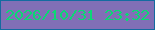 文字の大きさ：4、枠の色：146ba0、背景の色：816fb6、文字の色：0bd874 無料ブログパーツのブログ時計