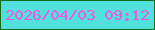 文字の大きさ：3、枠の色：146c17、背景の色：50e1dd、文字の色：ef5adf 無料ブログパーツのブログ時計