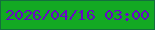 文字の大きさ：5、枠の色：146f3d、背景の色：13a923、文字の色：6806c6 無料ブログパーツのブログ時計