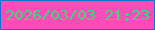 文字の大きさ：4、枠の色：1471d1、背景の色：fe4bb9、文字の色：38db78 無料ブログパーツのブログ時計