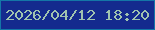 文字の大きさ：1、枠の色：1476a7、背景の色：142a8e、文字の色：a0c3af 無料ブログパーツのブログ時計