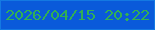 文字の大きさ：2、枠の色：1479e2、背景の色：0a5ada、文字の色：32af55 無料ブログパーツのブログ時計