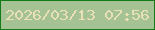文字の大きさ：4、枠の色：147b18、背景の色：a5c295、文字の色：eae0b6 無料ブログパーツのブログ時計