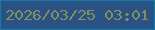 文字の大きさ：2、枠の色：147ba6、背景の色：2a5284、文字の色：838f61 無料ブログパーツのブログ時計