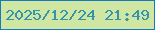 文字の大きさ：1、枠の色：147bbf、背景の色：d0e6a3、文字の色：3294ad 無料ブログパーツのブログ時計