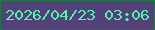 文字の大きさ：2、枠の色：147d3e、背景の色：544179、文字の色：4af8a7 無料ブログパーツのブログ時計