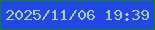 文字の大きさ：1、枠の色：148023、背景の色：2248e3、文字の色：a8cda1 無料ブログパーツのブログ時計