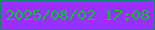 文字の大きさ：4、枠の色：148275、背景の色：9632fe、文字の色：06c726 無料ブログパーツのブログ時計
