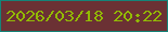 文字の大きさ：2、枠の色：148478、背景の色：6b3134、文字の色：92ba04 無料ブログパーツのブログ時計