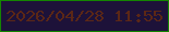 文字の大きさ：4、枠の色：148500、背景の色：1d1239、文字の色：5b2716 無料ブログパーツのブログ時計