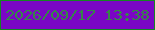 文字の大きさ：4、枠の色：148622、背景の色：7a06c5、文字の色：348648 無料ブログパーツのブログ時計