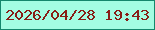 文字の大きさ：4、枠の色：14876c、背景の色：a3fde2、文字の色：881e17 無料ブログパーツのブログ時計