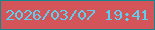 文字の大きさ：2、枠の色：14878e、背景の色：d35559、文字の色：5fceec 無料ブログパーツのブログ時計