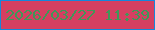 文字の大きさ：5、枠の色：1487db、背景の色：d53f61、文字の色：409758 無料ブログパーツのブログ時計