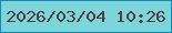 文字の大きさ：4、枠の色：1488bc、背景の色：7cd5d9、文字の色：543c43 無料ブログパーツのブログ時計