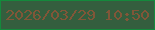 文字の大きさ：1、枠の色：14893c、背景の色：345e3e、文字の色：815638 無料ブログパーツのブログ時計