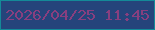 文字の大きさ：3、枠の色：148a98、背景の色：25447b、文字の色：883f7f 無料ブログパーツのブログ時計