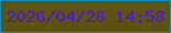 文字の大きさ：4、枠の色：148ebf、背景の色：5d530f、文字の色：4b19d6 無料ブログパーツのブログ時計