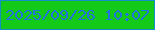 文字の大きさ：4、枠の色：148ec8、背景の色：12ca17、文字の色：2272df 無料ブログパーツのブログ時計
