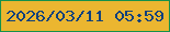 文字の大きさ：3、枠の色：14914c、背景の色：ebb630、文字の色：0d407d 無料ブログパーツのブログ時計