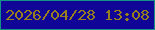 文字の大きさ：5、枠の色：149285、背景の色：100597、文字の色：967f1c 無料ブログパーツのブログ時計