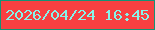 文字の大きさ：1、枠の色：149375、背景の色：f94041、文字の色：86f4ea 無料ブログパーツのブログ時計
