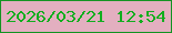 文字の大きさ：3、枠の色：149422、背景の色：e3afc0、文字の色：10ae1e 無料ブログパーツのブログ時計