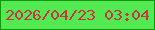 文字の大きさ：3、枠の色：14950f、背景の色：53e951、文字の色：cc334a 無料ブログパーツのブログ時計