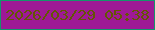 文字の大きさ：5、枠の色：14956a、背景の色：9e1995、文字の色：645604 無料ブログパーツのブログ時計