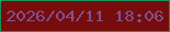 文字の大きさ：2、枠の色：14975c、背景の色：760c0b、文字の色：7f518f 無料ブログパーツのブログ時計