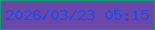文字の大きさ：3、枠の色：14977b、背景の色：6b47a8、文字の色：1c4eef 無料ブログパーツのブログ時計