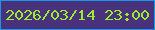文字の大きさ：1、枠の色：1498e7、背景の色：49327b、文字の色：99ec33 無料ブログパーツのブログ時計