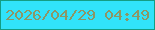 文字の大きさ：1、枠の色：149d84、背景の色：31e3fa、文字の色：8c9666 無料ブログパーツのブログ時計